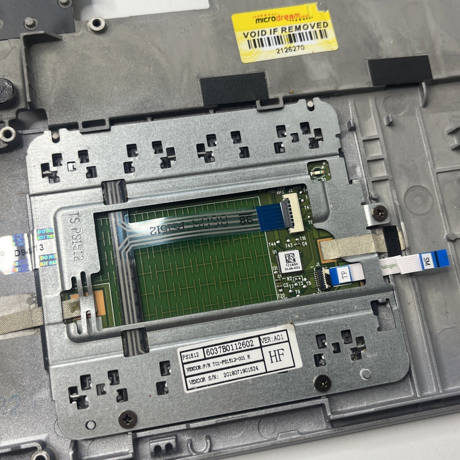 Genuine Silver HP EliteBook 820 G3  Palmrest + Touchpad Trackpad 821692-001