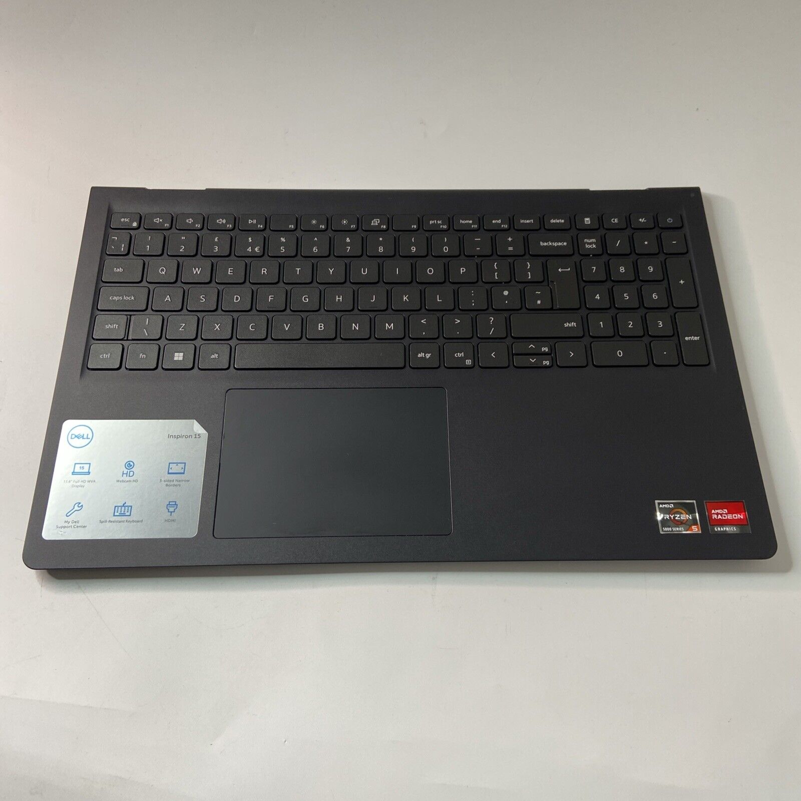 Dell Inspiron 15 3525 Palmrest Cover Upper Case UK Keyboard 0C6D40 