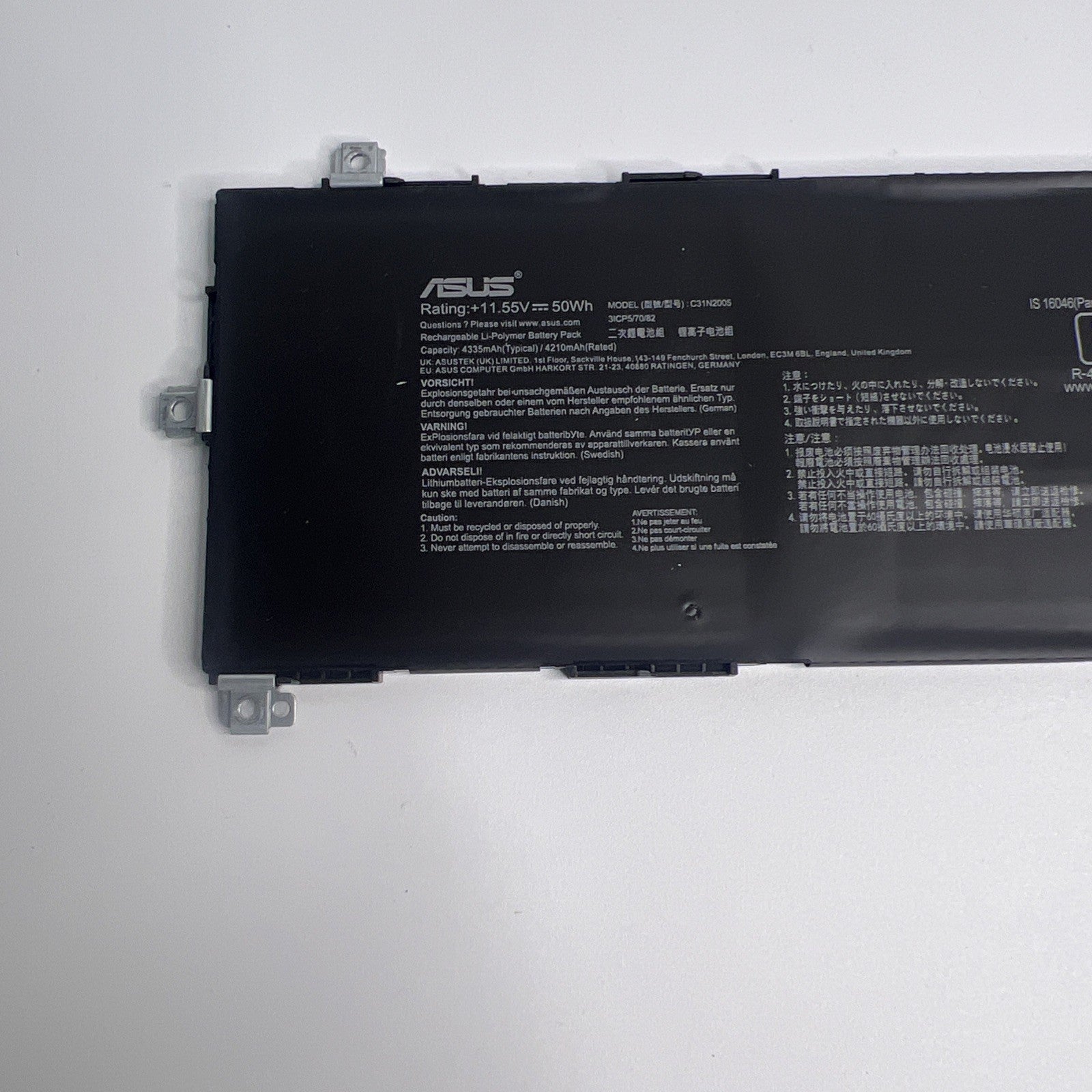 Asus Chromebook CX3402CBA, BR1102FGA, CX9 CX9400CEA Laptop Battery C31N2005