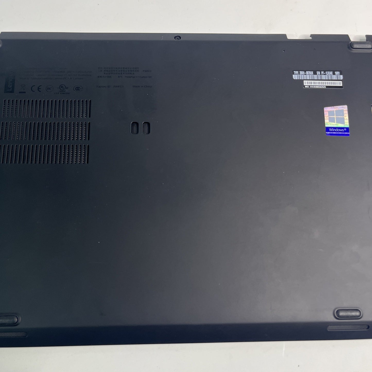 Genuine black ck Lenovo ThinkPad X1 Carbon 6th Gen Bottom Base Cover. #G A