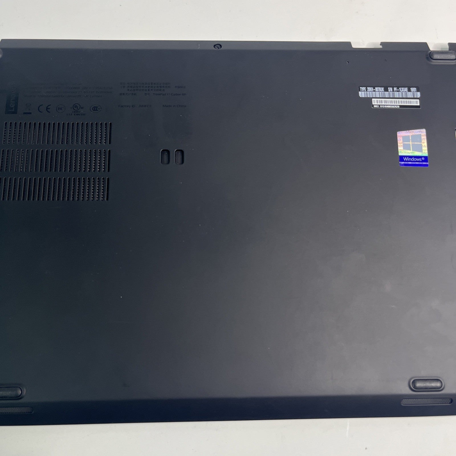 Genuine black ck Lenovo ThinkPad X1 Carbon 6th Gen Bottom Base Cover. #G A