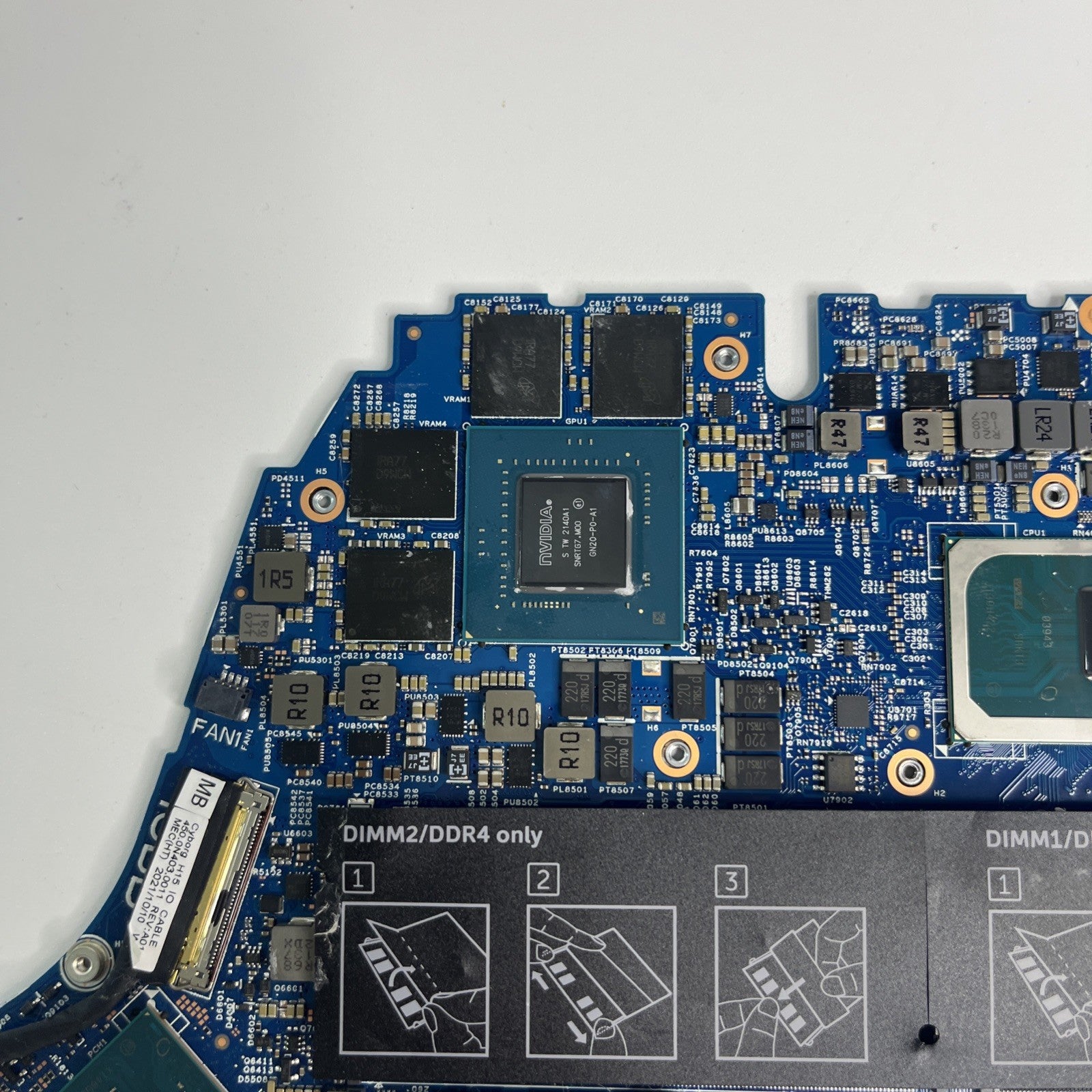 Genuine Dell Inspiron 15 7510 i7-11800H Mortherboard RTX 3050 Working 