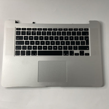 MacBook Pro 15" A1398 2014 Palmrest Top Case Cover UK Keyboard Silver + Battery