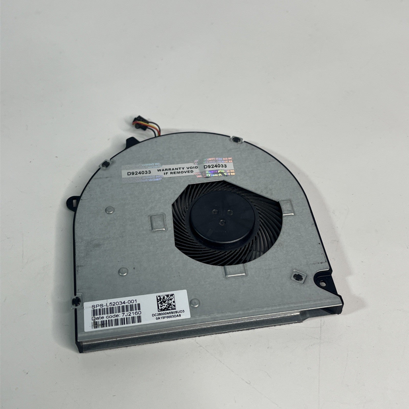 Genuine Black Hp 250 G8 Cpu Cooling Fan  Dc28000N6S0S