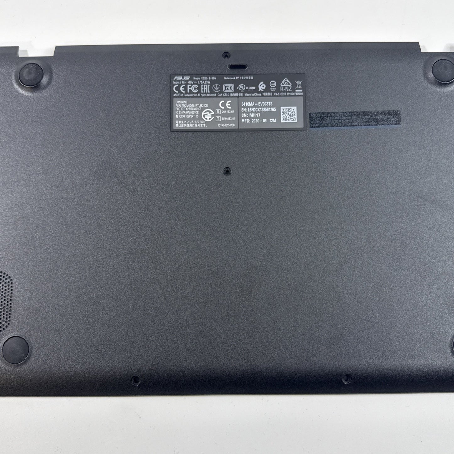 GENUINE Asus E410M,L410M,E410K Bottom Base Chassis Cover Black 3CBKWBAJN00. #G A