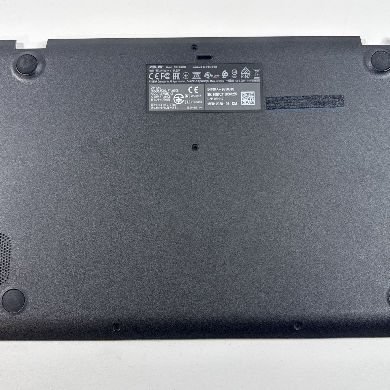 GENUINE Asus E410M,L410M,E410K Bottom Base Chassis Cover Black 3CBKWBAJN00. #G A