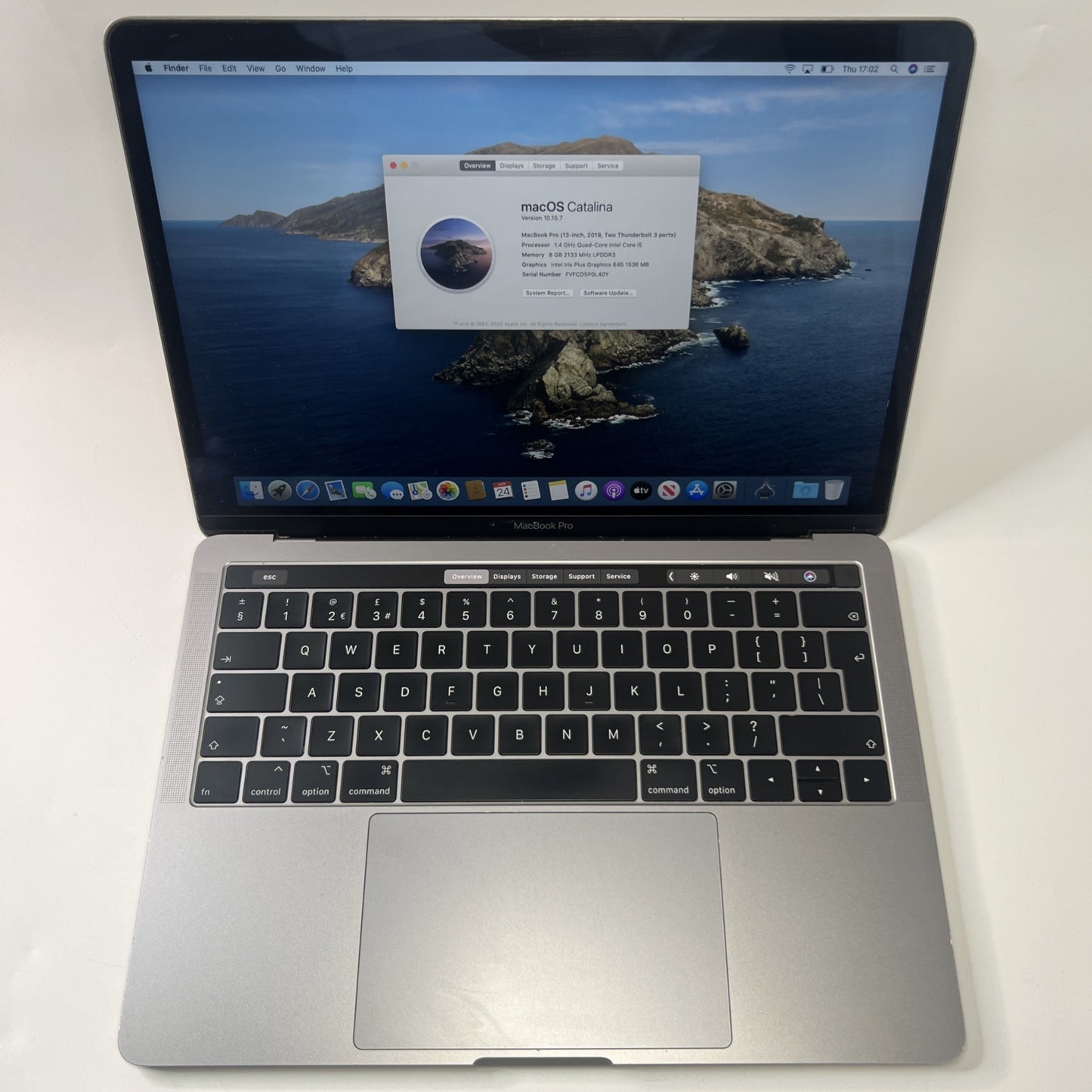 Apple MacBook Pro A2159 2019 13"  Touch Bar Core i5-8257U 1.4GHz 128GB SSD 8GB
