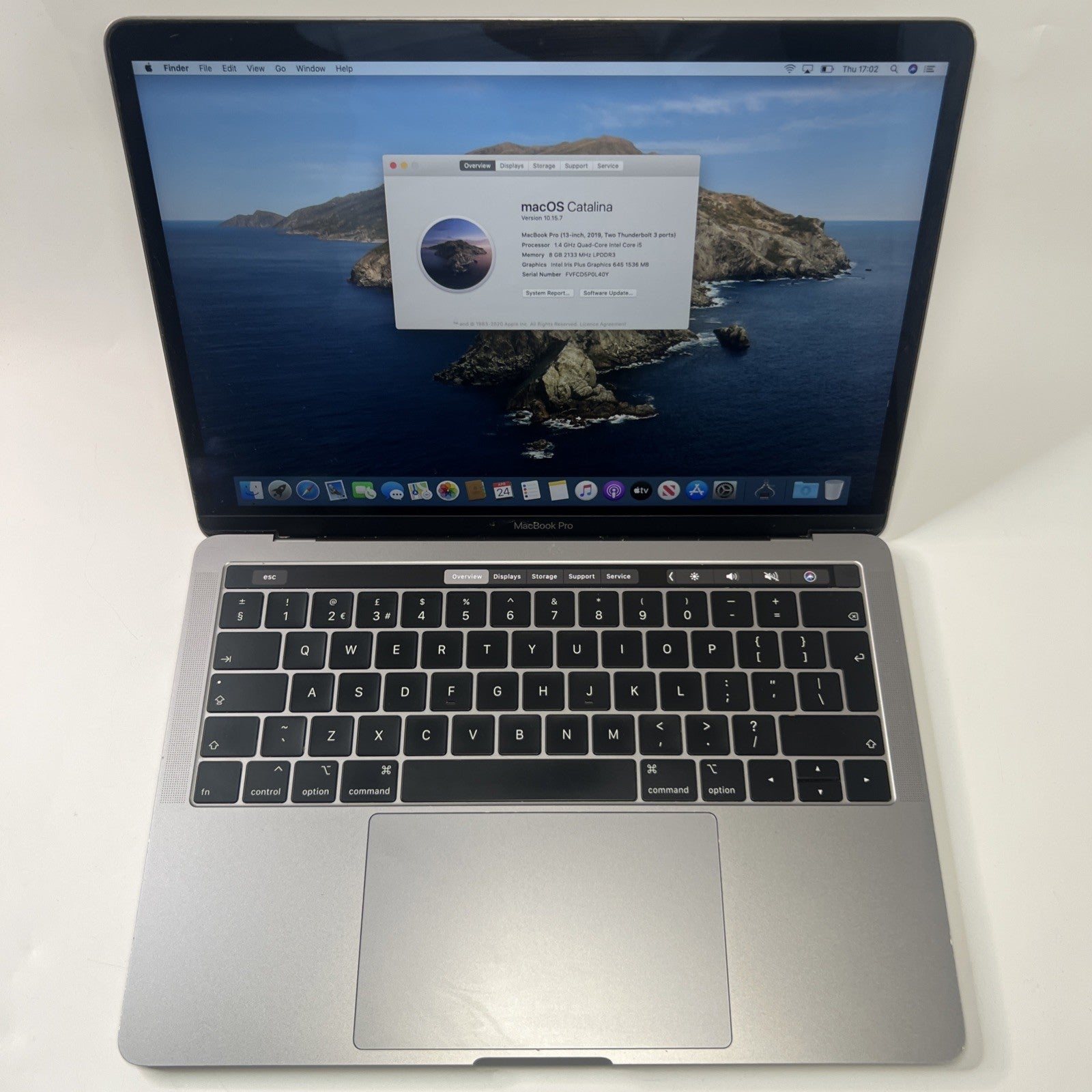 Apple MacBook Pro A2159 2019 13"  Touch Bar Core i5-8257U 1.4GHz 128GB SSD 8GB