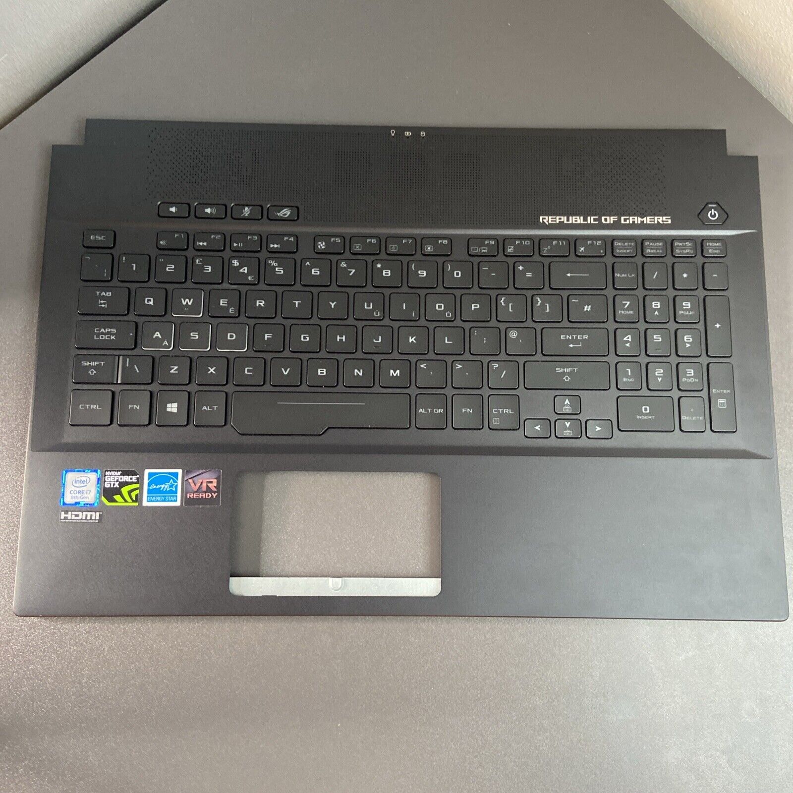 ASUS ROG Zephyrus M GM501G GM501GM GM501GS Palmrest & Backlit Keyboard 