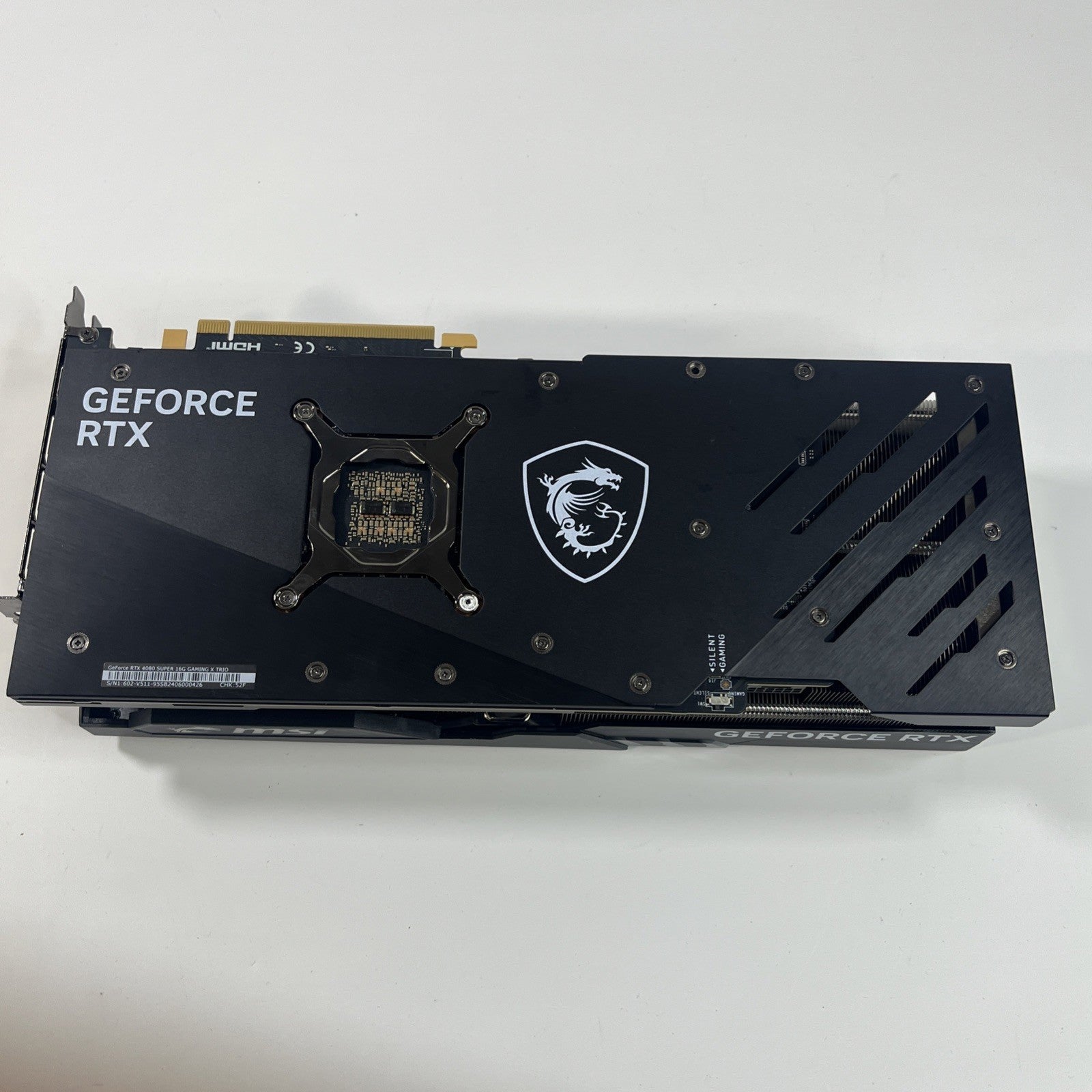 MSI GeForce RTX 4080 SUPER GAMING X TRIO -16GB GDDR6X.taken Parts. No Fan