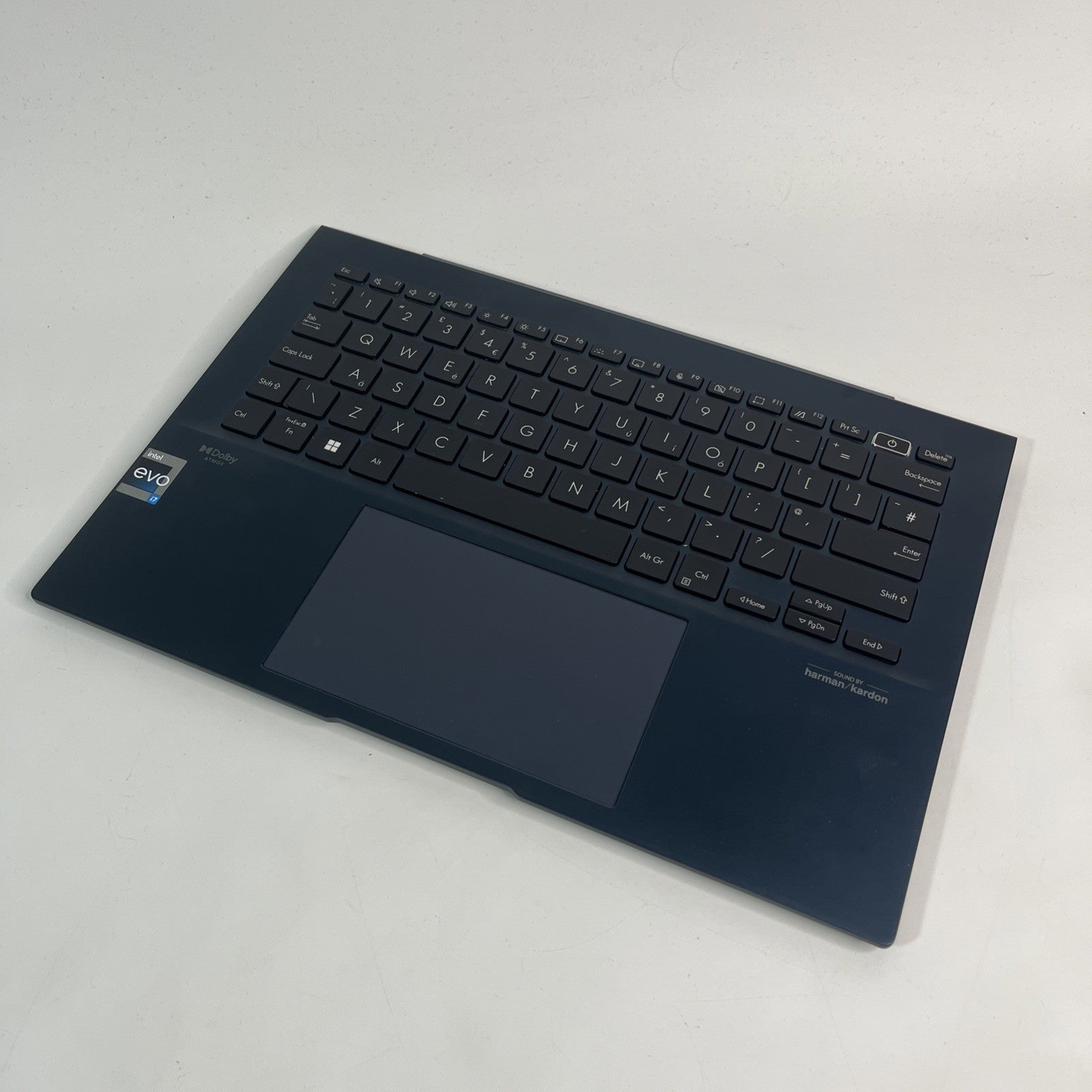 Blue ASUS ZENBOOK 14 FLIP OLED UX3402V Palmrest, Keyboard ,speaker & Touchpad.