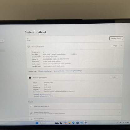 Lenovo Yoga Slim 7 Pro 16ARH7 AMD Ryzen 7 6800HS 16GB RAM 256GB SSD  RTX 3050