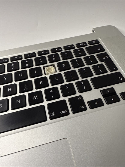 MacBook Pro A1398 15 Late 2013 Palmrest UK Keyboard Battery (key Missing)