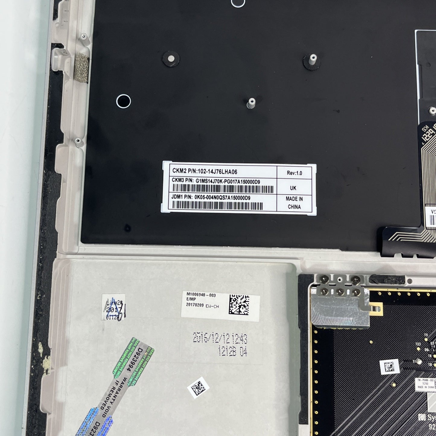 Genuine Microsoft Surface Book 2 1834 13.5"  Palmrest & Touchpad M1006948-003