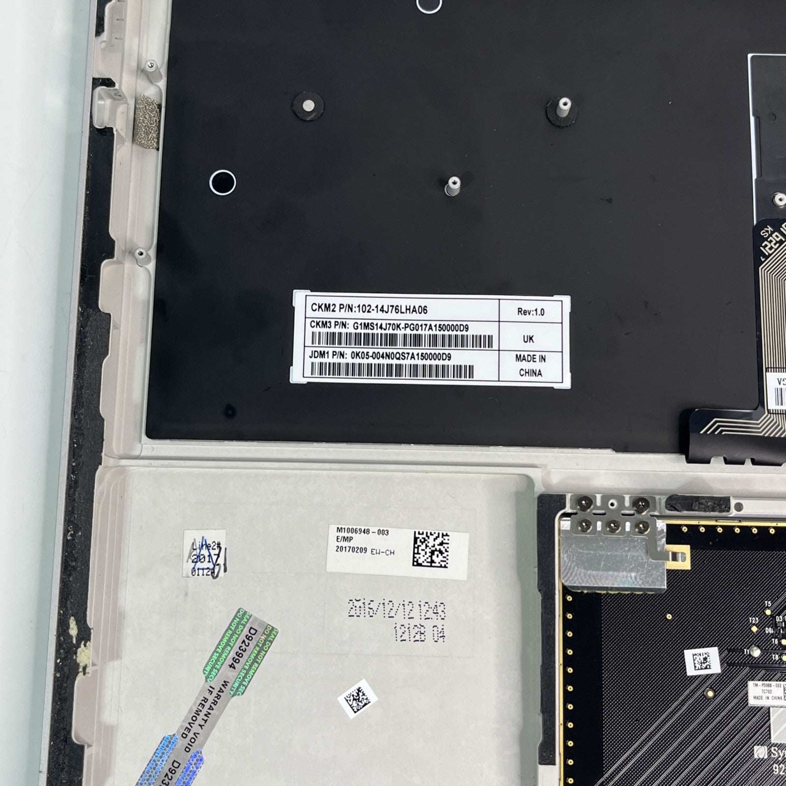 Genuine Microsoft Surface Book 2 1834 13.5"  Palmrest & Touchpad M1006948-003