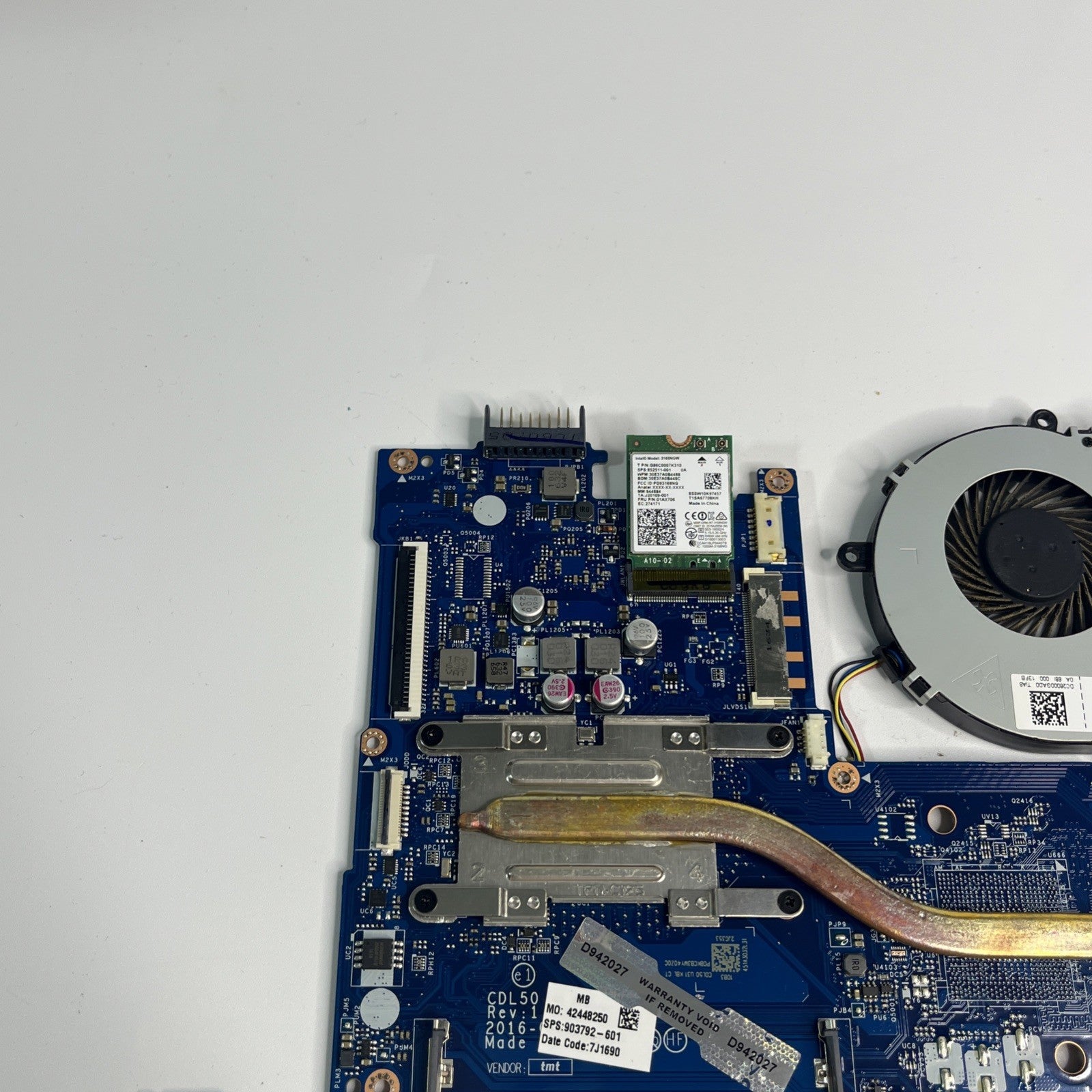 Genuine HP Pavilion 15-AY167SA Motherboard i5 7th Gen +heatsink+fan