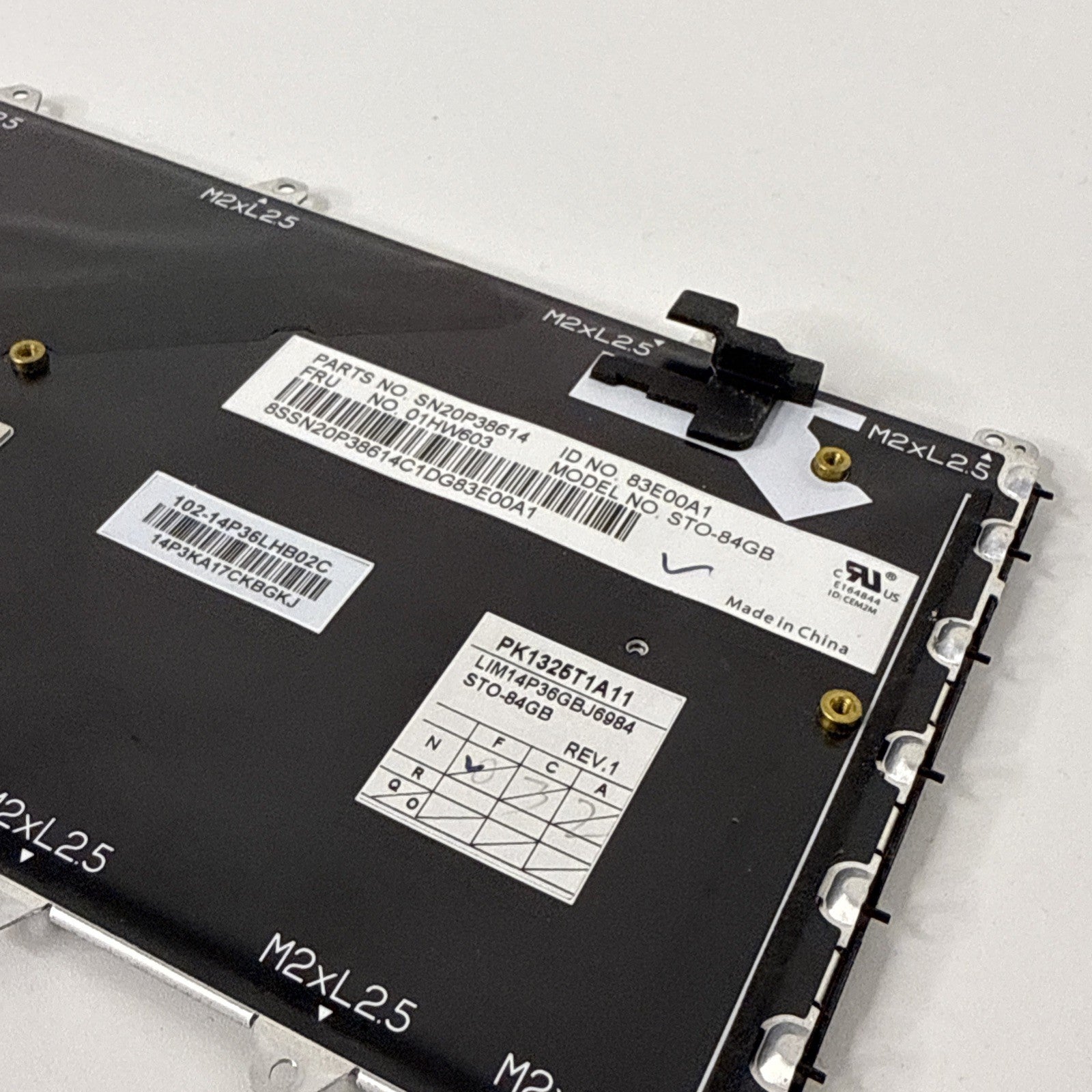 Lenovo Thinkpad Yoga 370 Genuine UK Backlit Keyboard 01HW603 (2 KEYS MISSING)