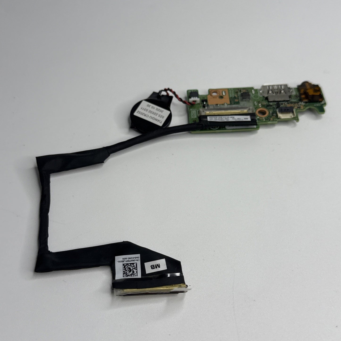 Dell Inspiron 7501 USB Port Board + Connector + Cmos Battey