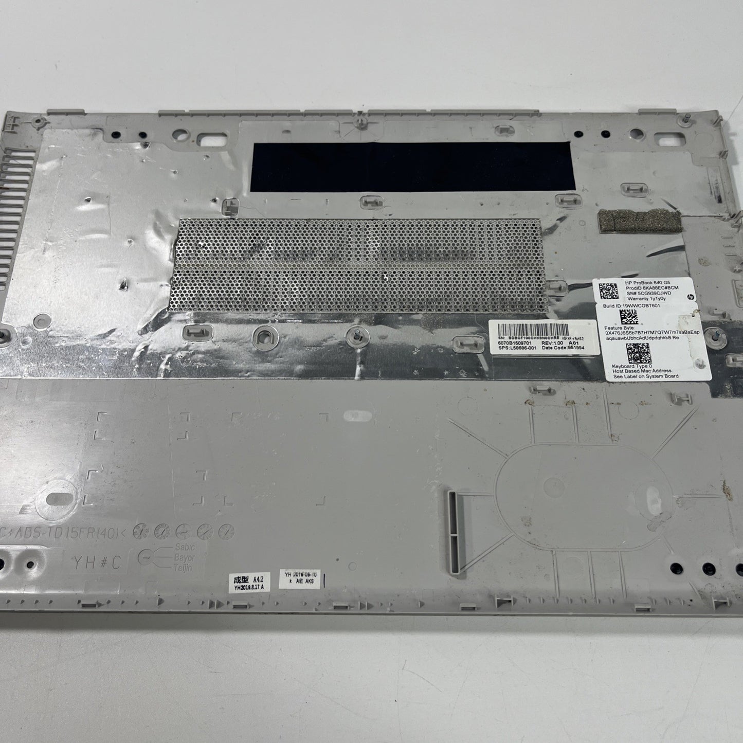 Genuine Silver Hp Probook 640 G5 Bottom Base Cover Case