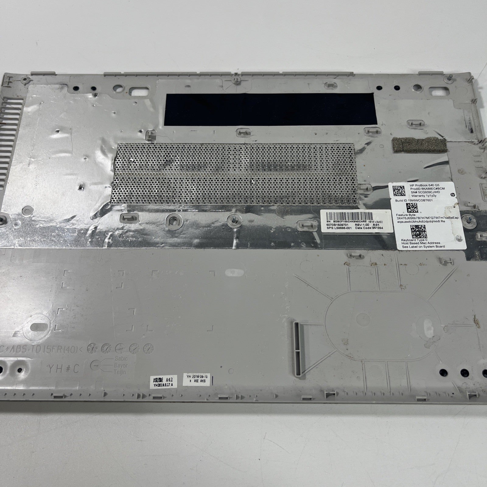Genuine Silver Hp Probook 640 G5 Bottom Base Cover Case