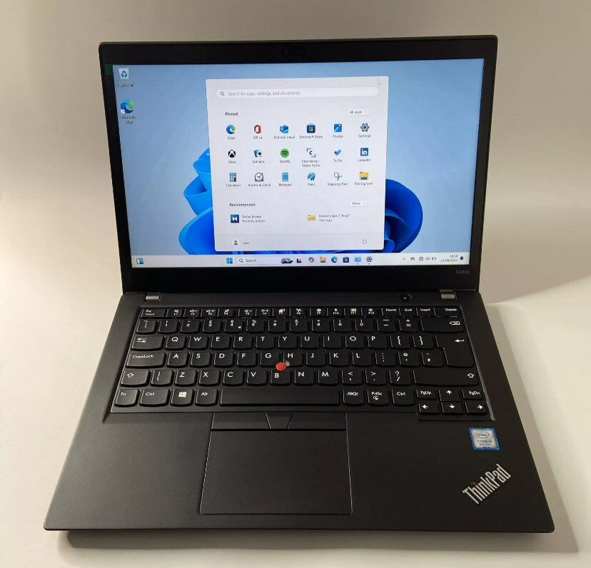 Lenovo ThinkPad T480s 14" 256GB SSD Intel Core i5-8250U 8th Gen, 16GB RAM Win11
