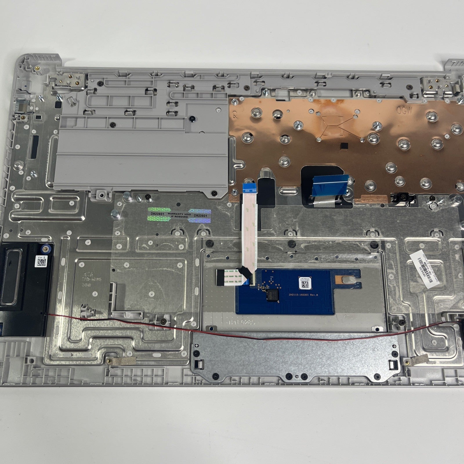 HP Silver Chromebook 15a-na0005sa Palmrest, Keyboard,speakers, Touchpad