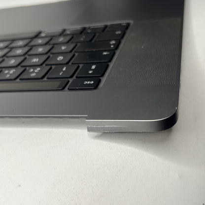 Genuine MacBook Pro16" A2141-2019 Palmrest keyboard Trackpad.  Bit Crack At Side