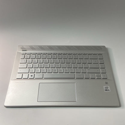 HP Pavilion 14-CE3510SA  Complete Palmrest Assembly UK Keyboard Touchpad Silver