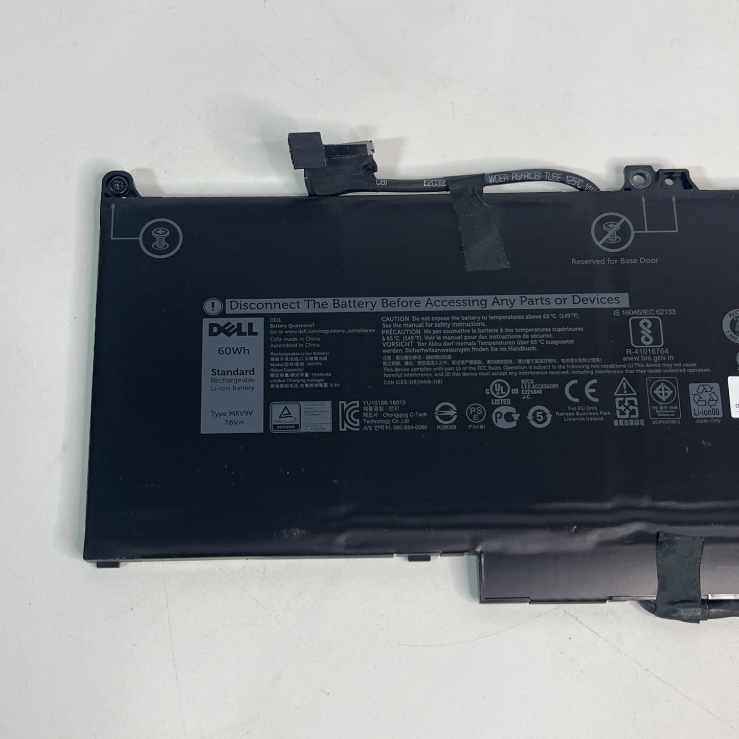 Genuine Black Dell Latitude 7400 Battery Excellent Condition MXV9V