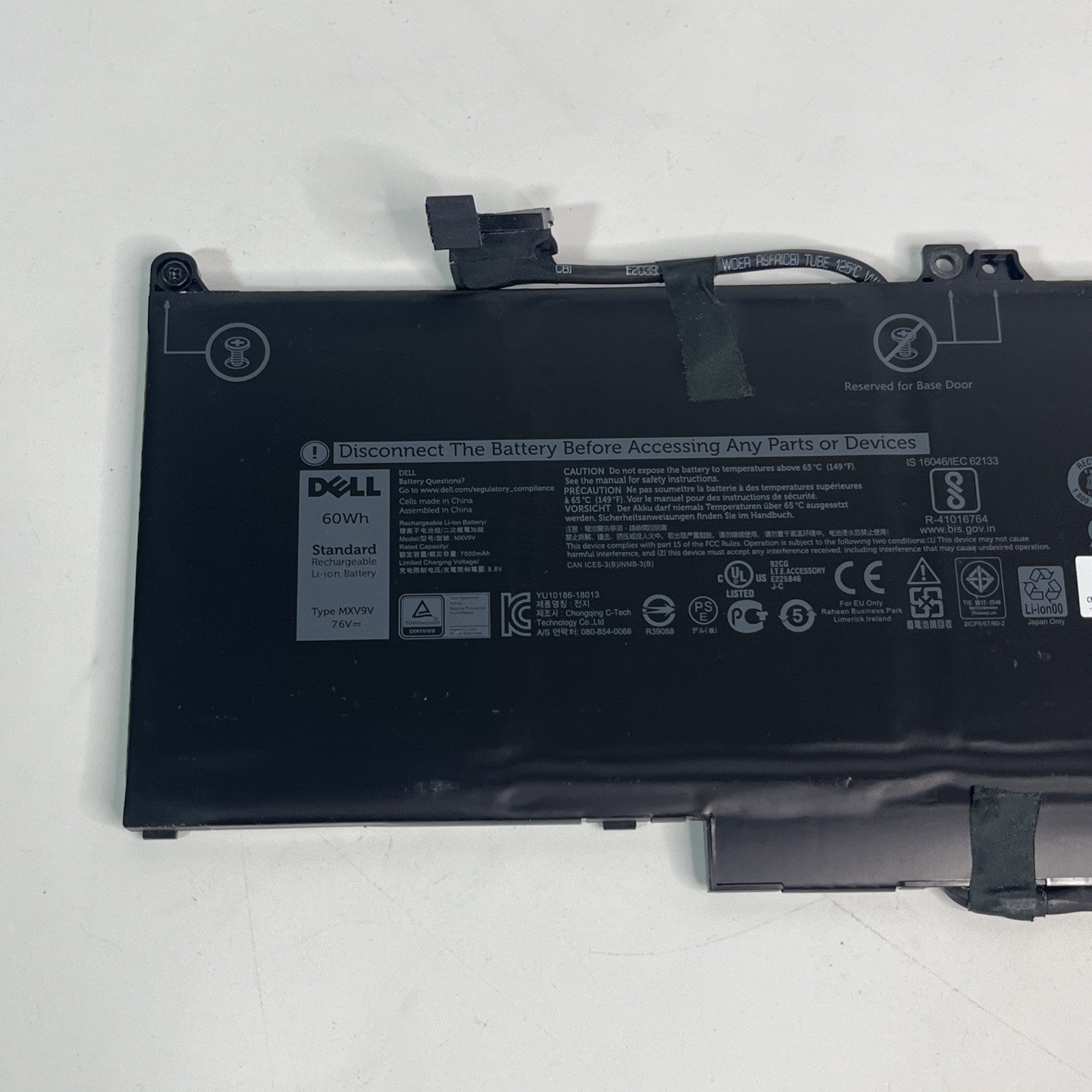 Genuine Black Dell Latitude 7400 Battery Excellent Condition MXV9V