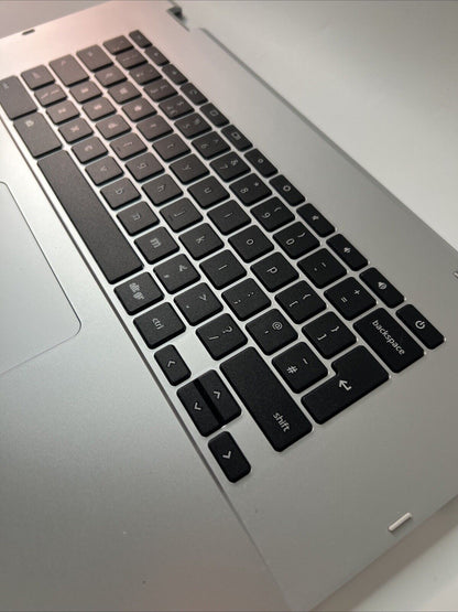 Asus CX1500CN Genuine Palmrest Assembly UK Keyboard Touchpad Silver (VERY GOOD)