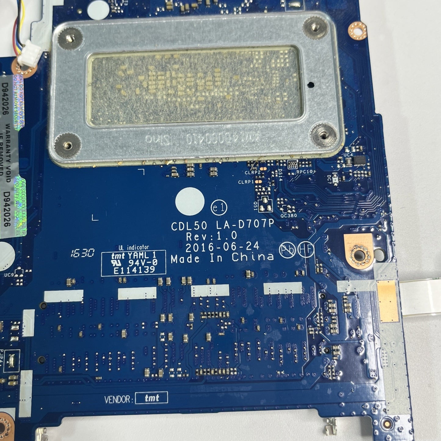 Genuine HP Pavilion 15-AY167SA Motherboard i5 7th Gen +heatsink+fan