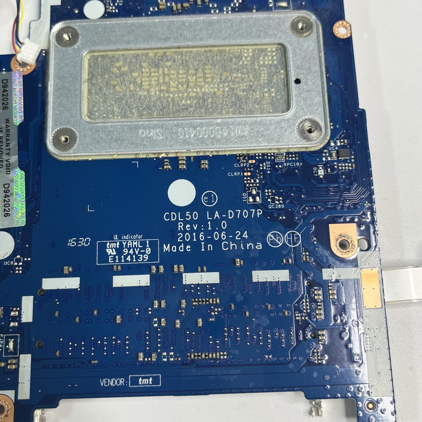 Genuine HP Pavilion 15-AY167SA Motherboard i5 7th Gen +heatsink+fan