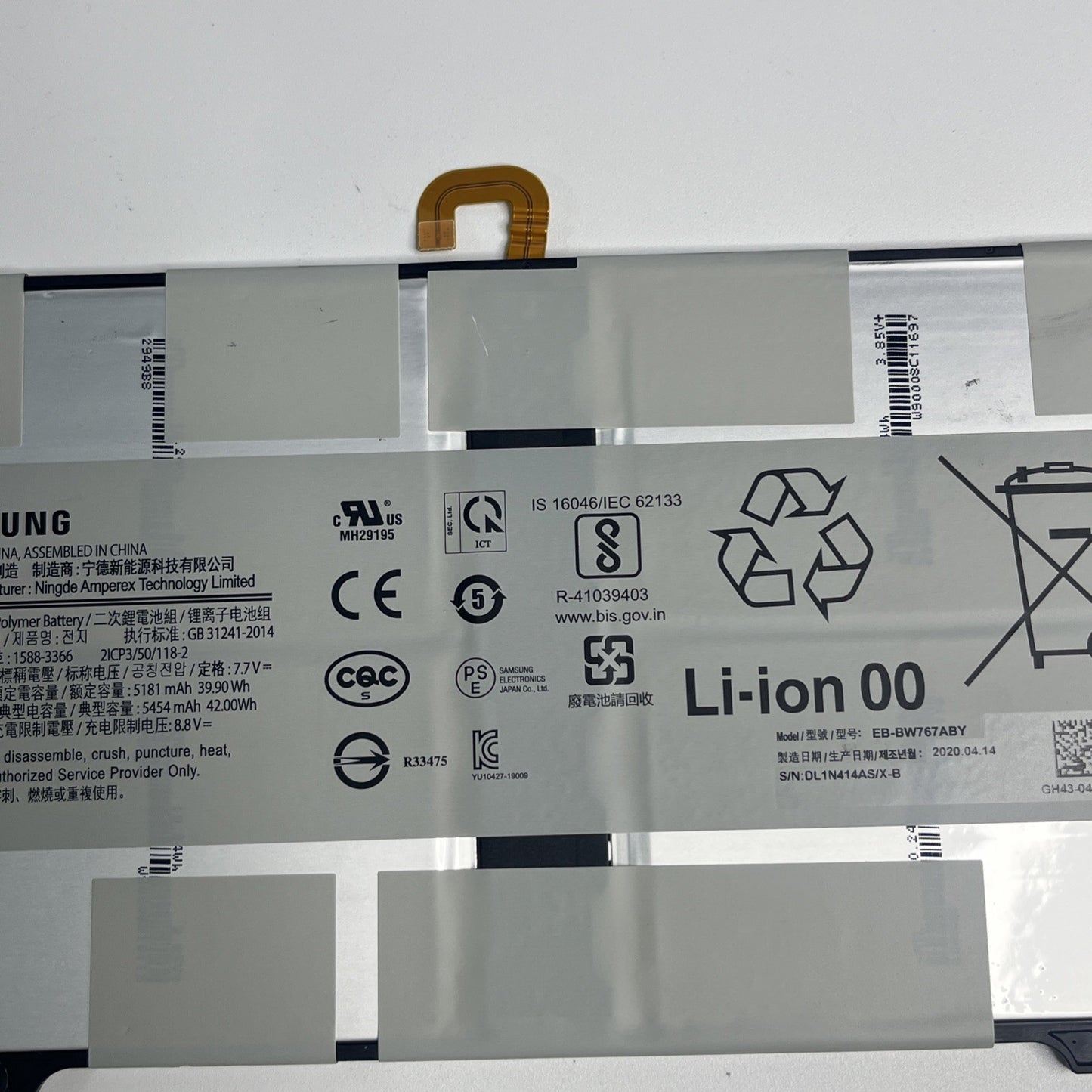 Genuine Samsung Galaxy Book S np767xcm Battery ,GH43-04964A
