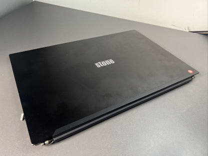 STONE STONEBOOK PRO P1032 LAPTOP SCREEN LID COVER HINGES BEZEL  ASSEMBLY BLACK