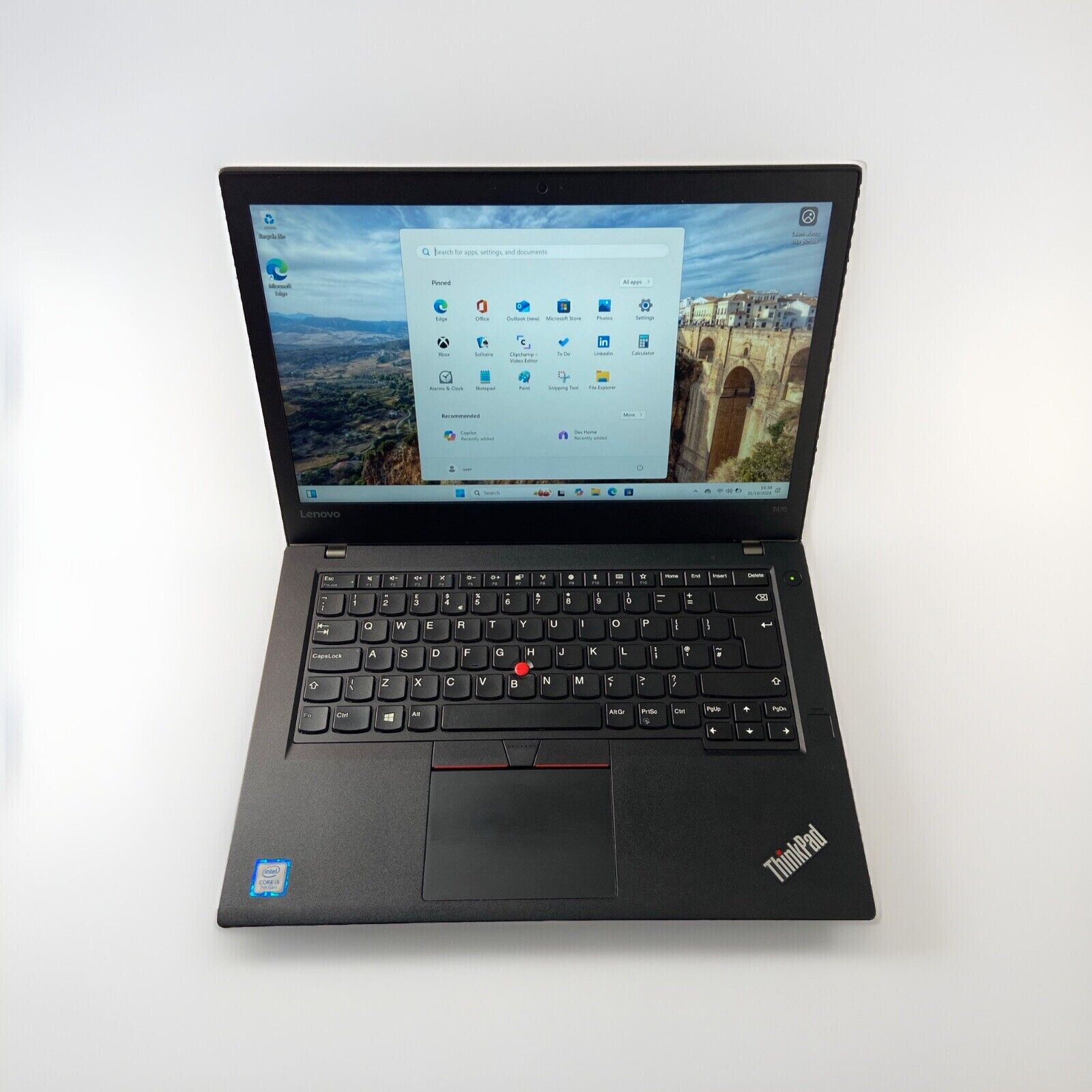 Lenovo ThinkPad T470 i5-7200U 2.50GHz 16GB 256GB SSD Windows 11 Laptop