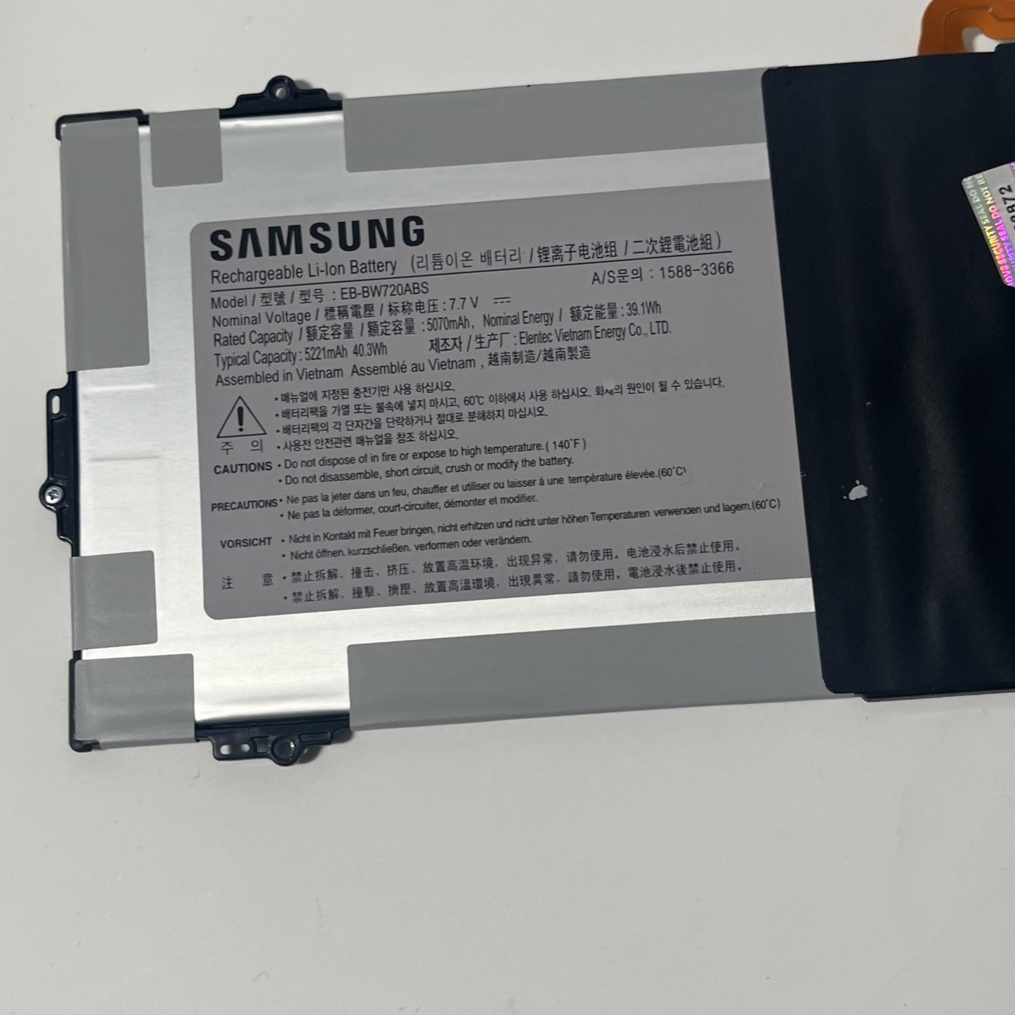 Genuine Samsung Chromebook XE310XDA Laptop Battery EB-BW720ABS 5070mAh 7.7V |