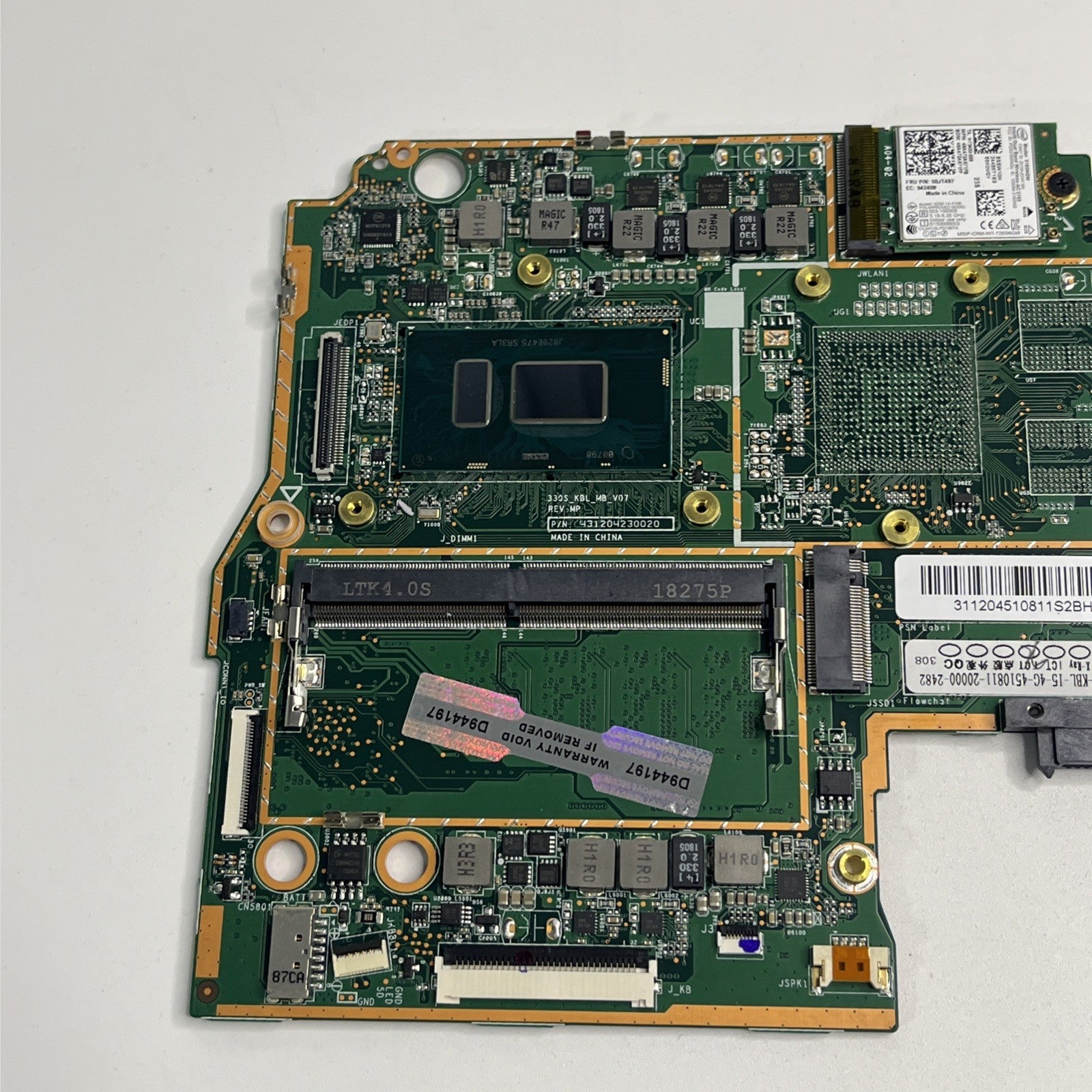 Genuine Lenovo IdeaPad 330s 15IkB  Motherboard  i5 8th Gen  1.60 GHz.