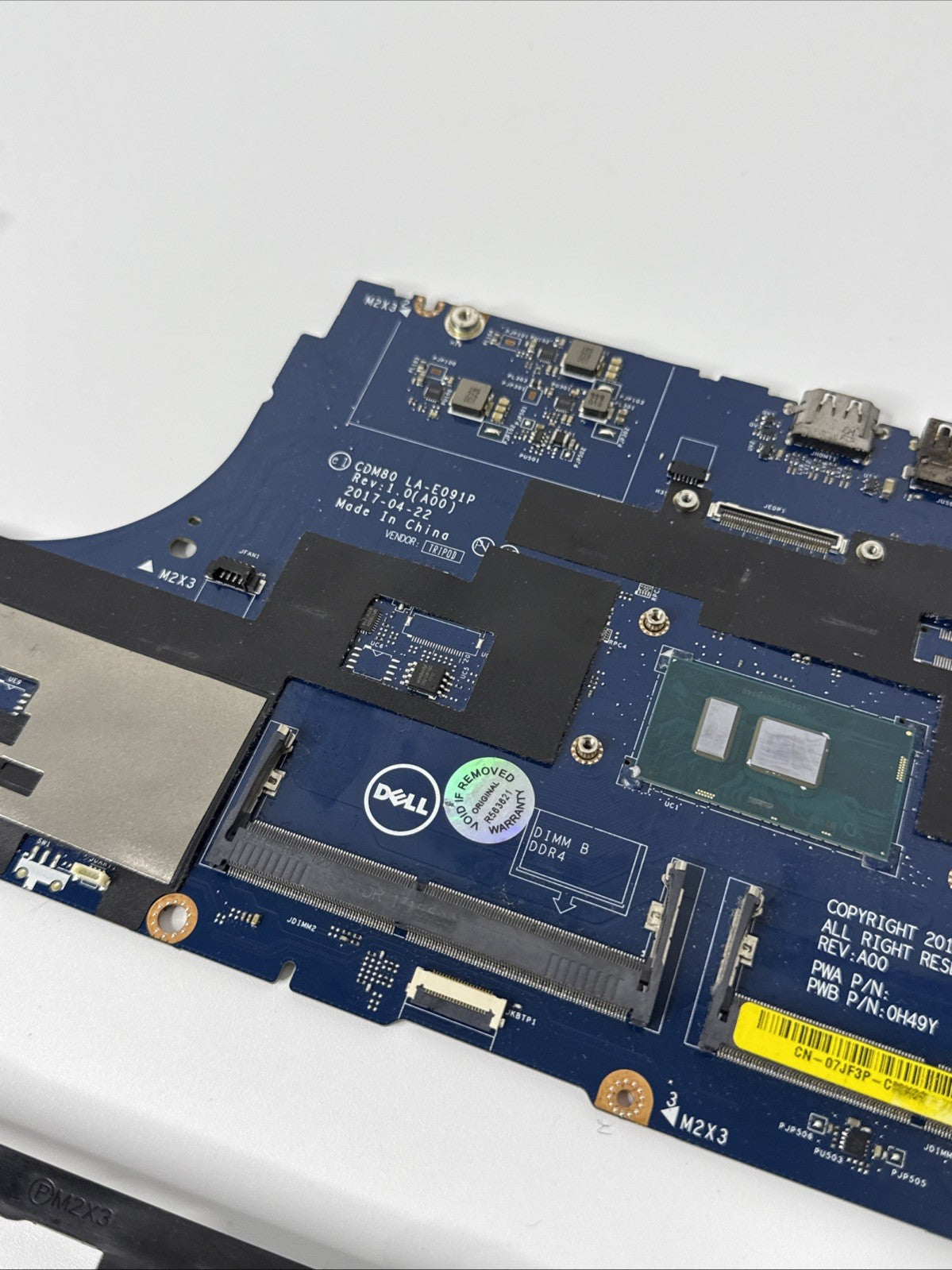 Genuine Dell Latitude 5580 i5-7300U CPU Motherboard w/ Chassis