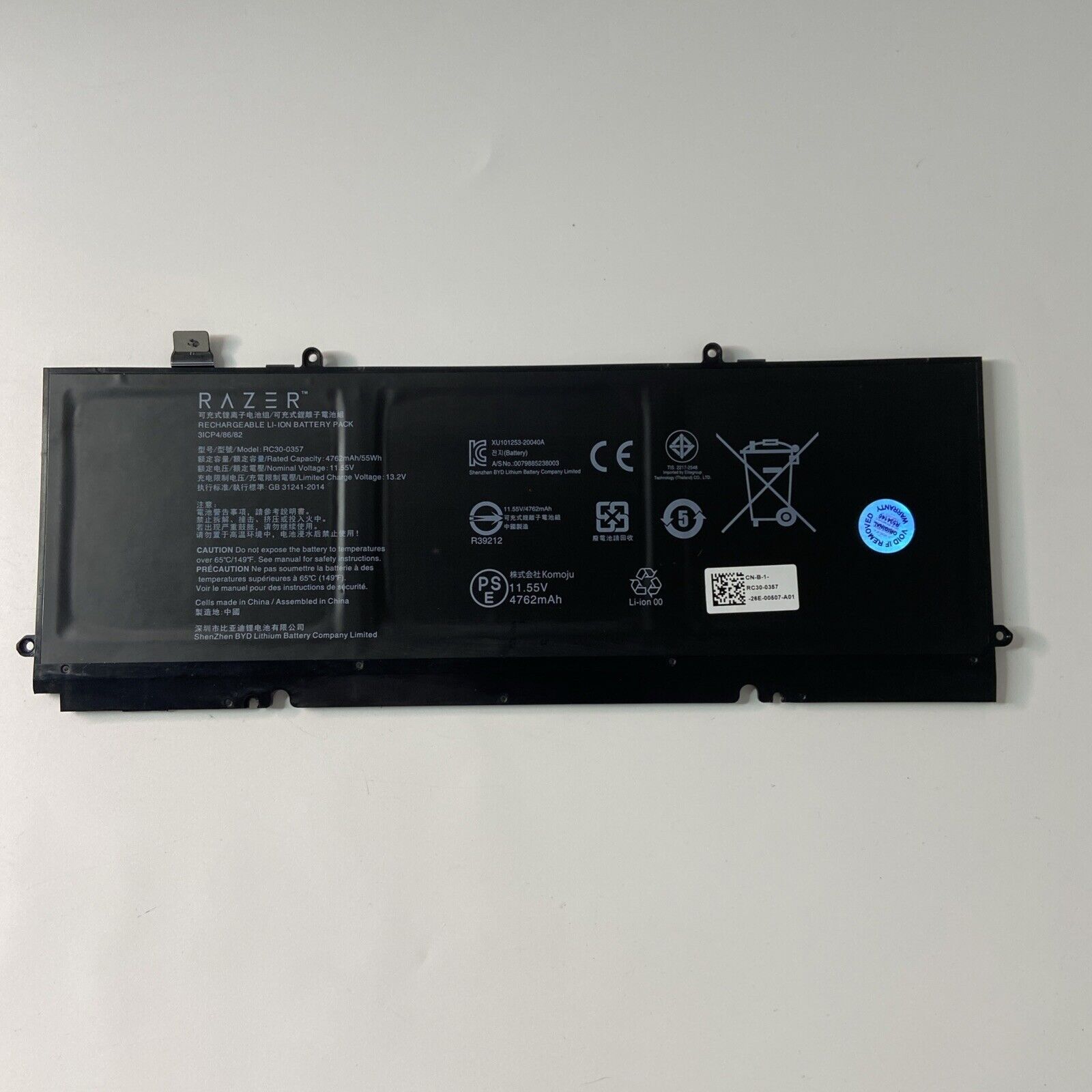 Razer Book 13 RZ09-0357 GENUINE Battery RC30-0357 GOOD