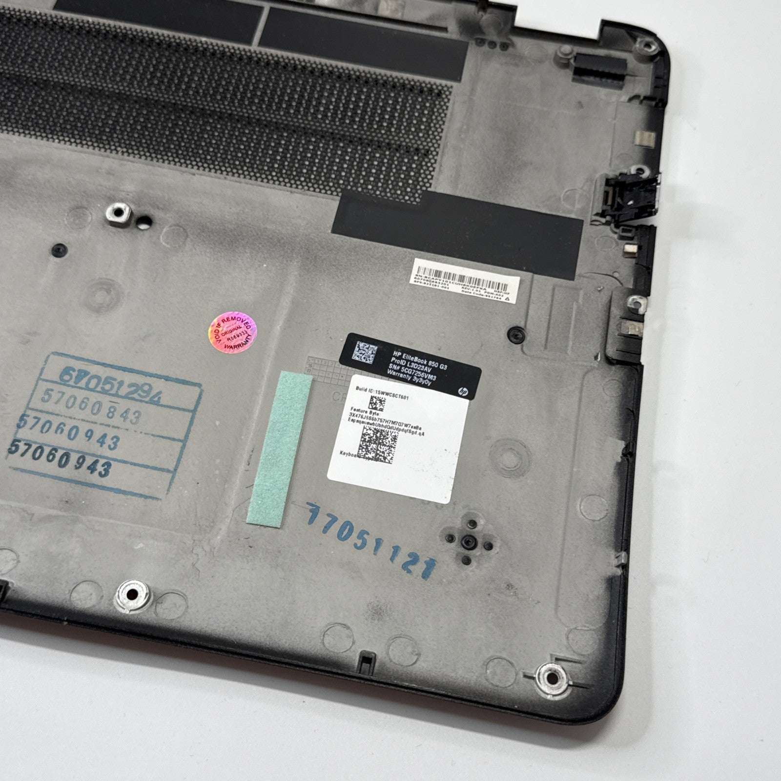 HP Elitebook 850 G3 Bottom Base Cover Genuine  Black