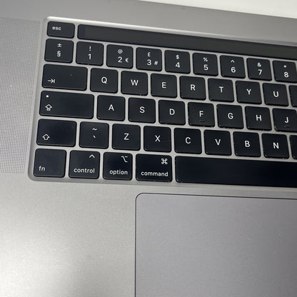 Genuine MacBook Pro16" A2141-2019 Palmrest keyboard Trackpad.  Bit Crack At Side