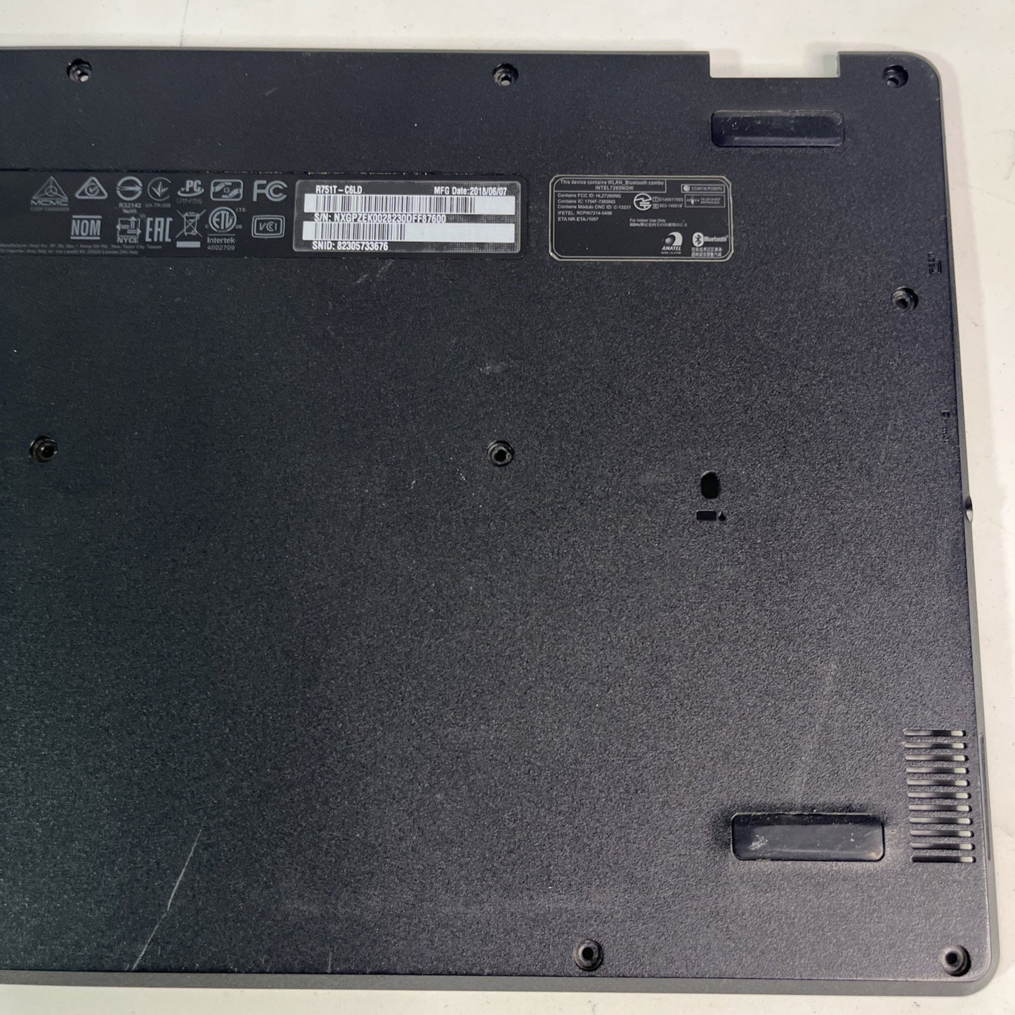 Genuine Black Acer Chromebook R751T-C6 Bottom Case Cover TFQ37ZH