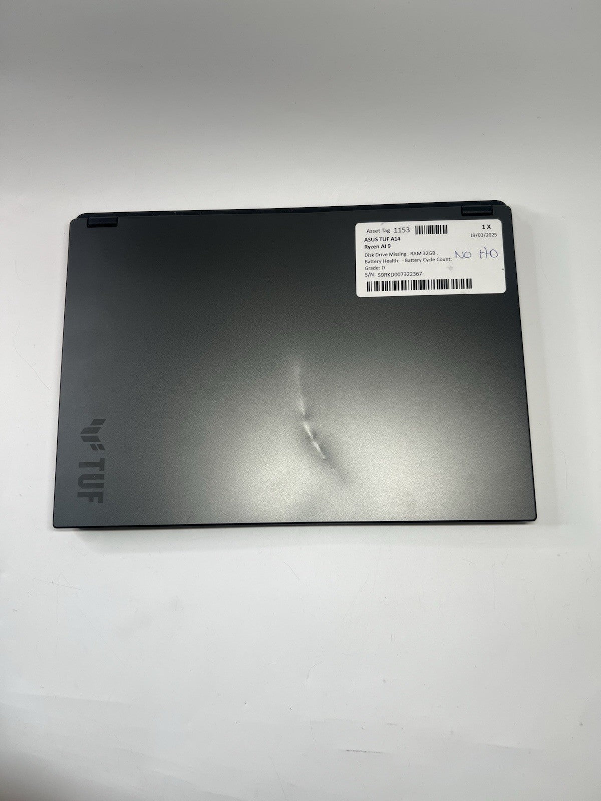 ASUS TUF A14 AMD Ryzen AI 9 32GB RAM  RTX 4060 165Hz 14 Inch For Parts