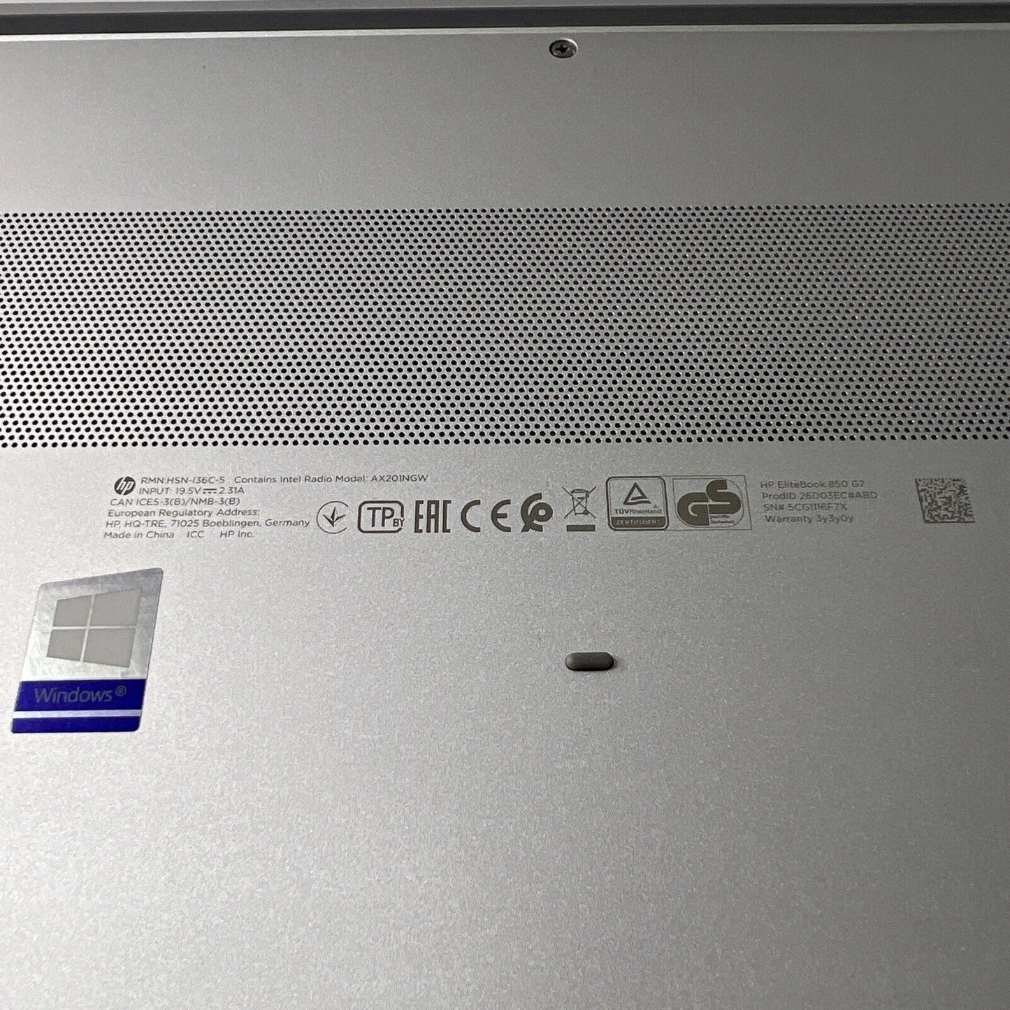 Genuine HP Elitebook 850 855 G7 Bottom Case Base Silver 6070B1846101 M14249-001