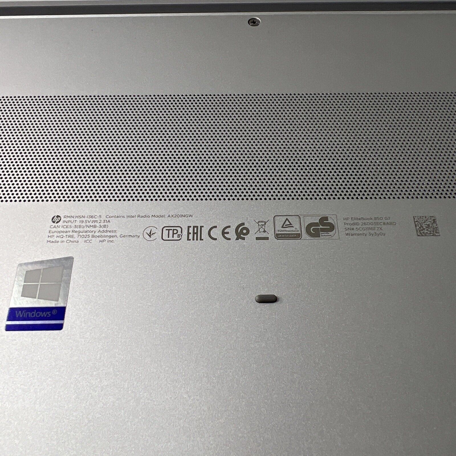 Genuine HP Elitebook 850 855 G7 Bottom Case Base Silver 6070B1846101 M14249-001