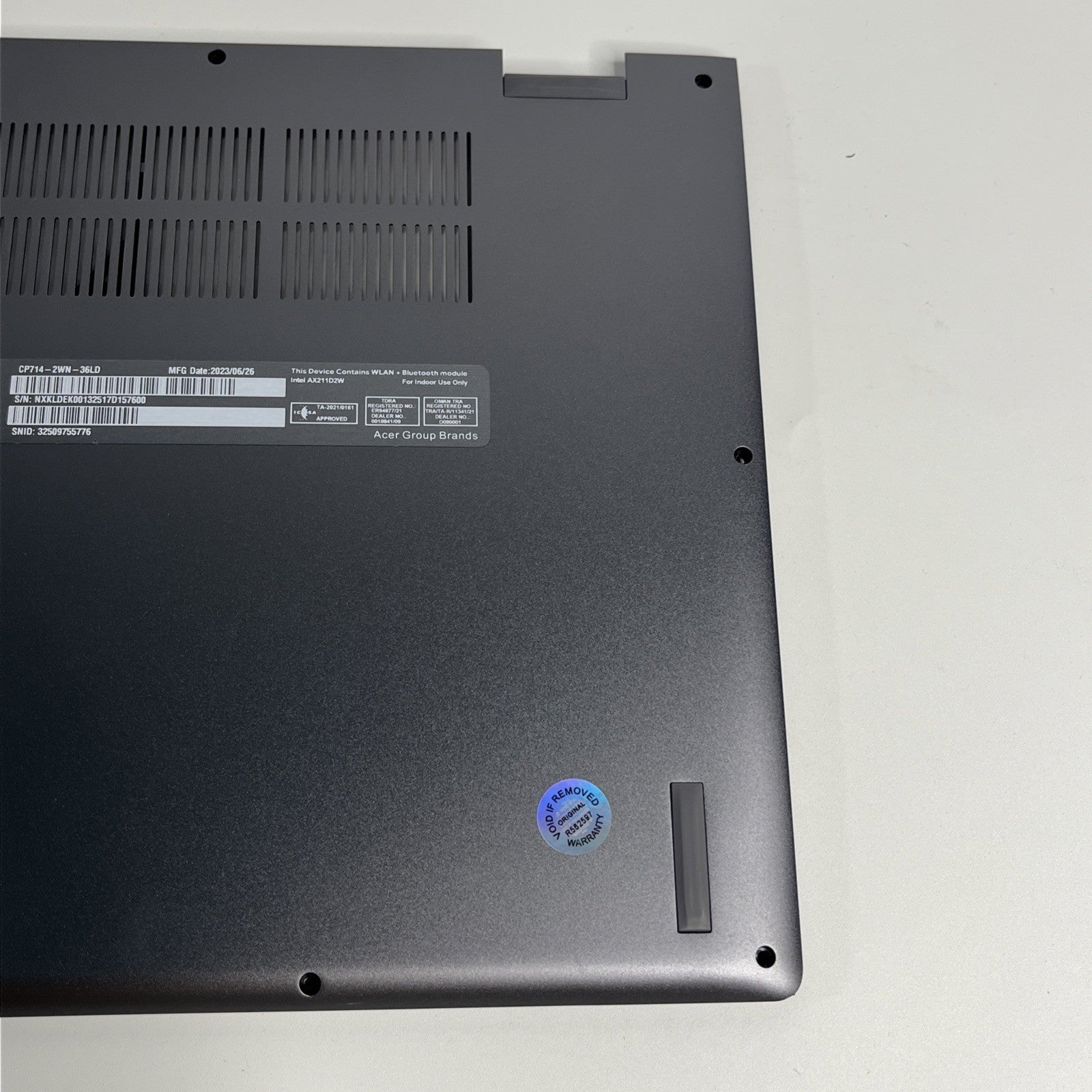 Genuine Acer Chromebook Spin714 N22q10 Bottom Base Lower Cover+ Pen TEE4DZBQBATN