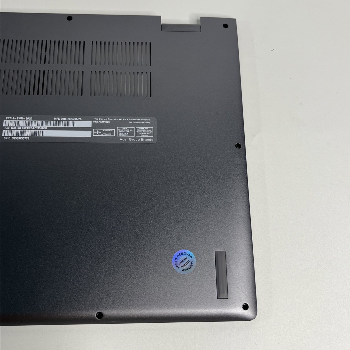 Genuine Acer Chromebook Spin714 N22q10 Bottom Base Lower Cover+ Pen TEE4DZBQBATN