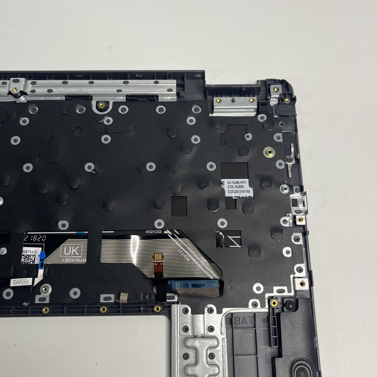 Genuine Grey Dell Latitude 3510 Palmrest Keyboard And Speakers  Missing Keys.