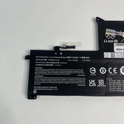 NP50BAT-4-54  54Wh NP50BAT-4 FOR Medion Erazer Crawler E30 battery